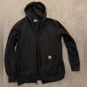 Carhartt Men's Black Hooded Zip-Up Sweatshirt